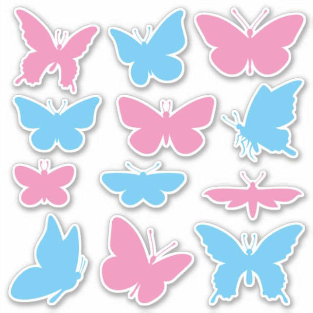 Sticker Sticleur bleu et rose (Devant)