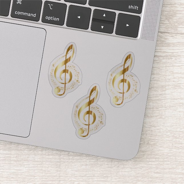 Sticker Sticleur de contours Gold Treble Clef (Détail)