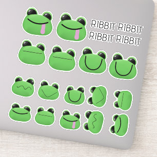 Sticker Sticleur de grenouille verte mignonne