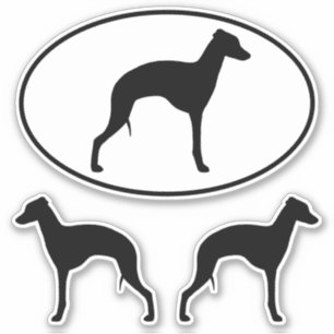 Sticker Sticleur de profil Silhouette Greyhound italien