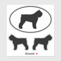 Sticleur de silhouettes de chien de Bouvier des Fl
