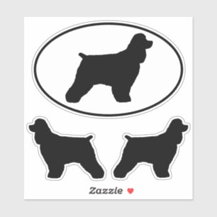 Sticker Sticleur de vinyle Cocker Spaniel Dog Silhouettes