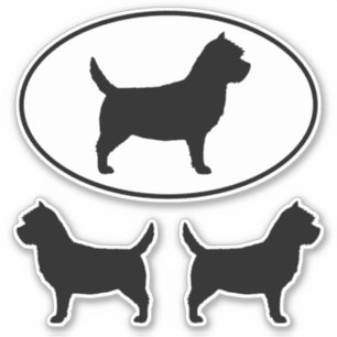 Sticker Sticleur en vinyle de Cairn Terrier Dog Silhouette