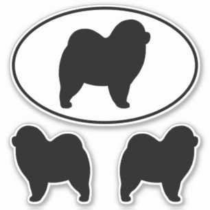 Sticker Sticleur en vinyle de Chien Chow Rough Chow