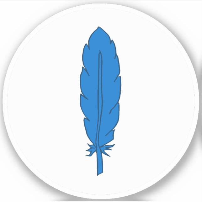 Sticker Sticleur en vinyle de plumes bleues SCA Clan (Devant)