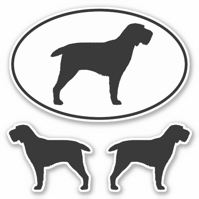 Sticker Sticleur en vinyle de Spinone Italiano Dog Silhoue (Devant)
