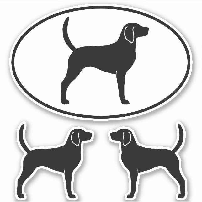 Sticker Sticleur en vinyle Foxhound Dog anglais (Devant)