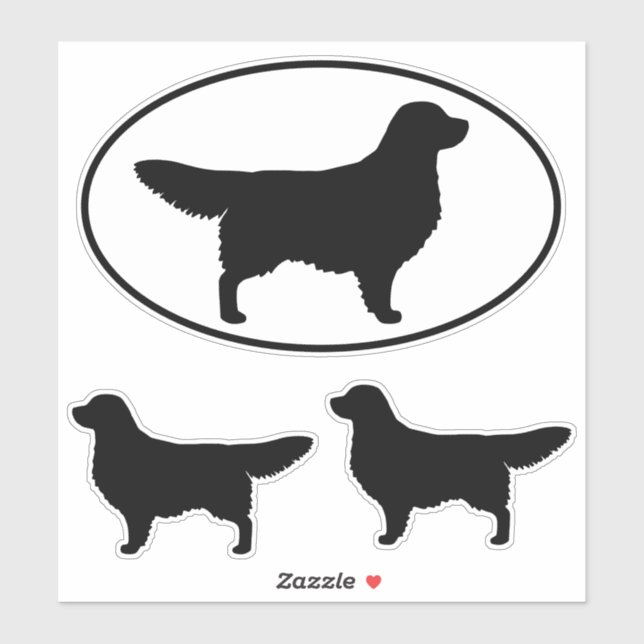 Sticker Sticleur en vinyle pour chien d'essai d'or Silhoue (Feuille)