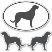 Sticleur en vinyle pour chien Wolfhound irlandais