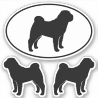 Sticleur en vinyle Shar Pei Chien chinois