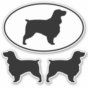 Sticker Sticleur Vinyl Silhouettes Chien Spaniel Champ
