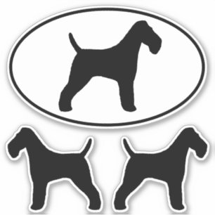 Sticker Sticleur WFT pour chien Terrier Fox Silhouettes WF