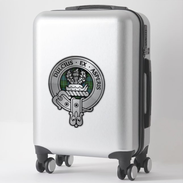 Sticker Sticule Clan Ferguson Crest & Atholl Tartan (Sur valise)