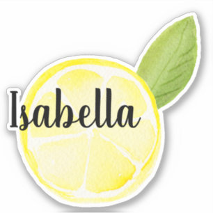 Sticker Sticule de citron et nom Vinyl Cut Fruit
