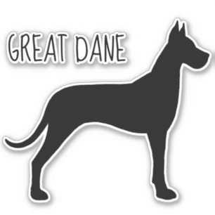 Sticker Sticule en vinyle de grand chien Danse Silhouette