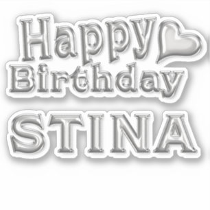 Sticker Stina Happy Birthday