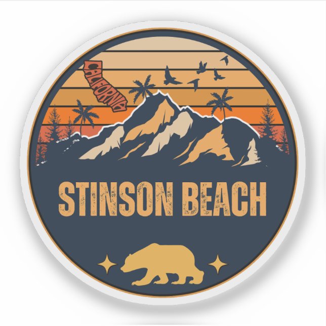 Sticker Stinson Beach, Californie (Devant)