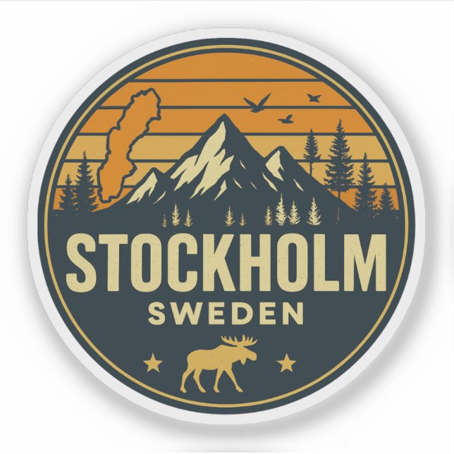 Sticker Stockholm, Suède Sverige (Devant)