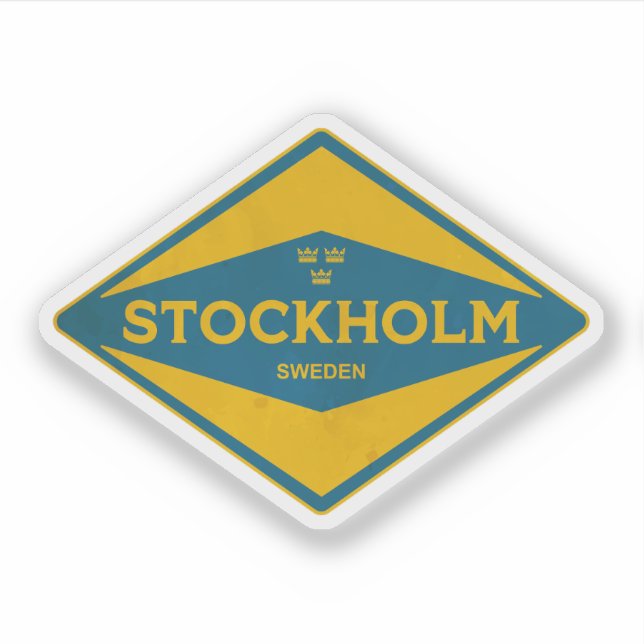 Sticker Stockholm Suède Vintage (Devant)