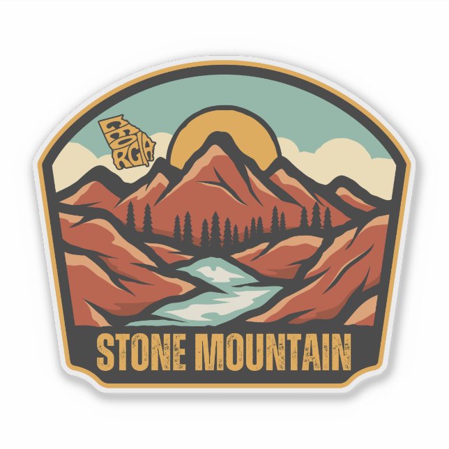Sticker Stone Mountain, Géorgie (Devant)