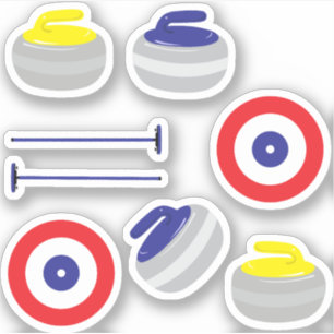 Sticker Stones de curling, salles et cibles