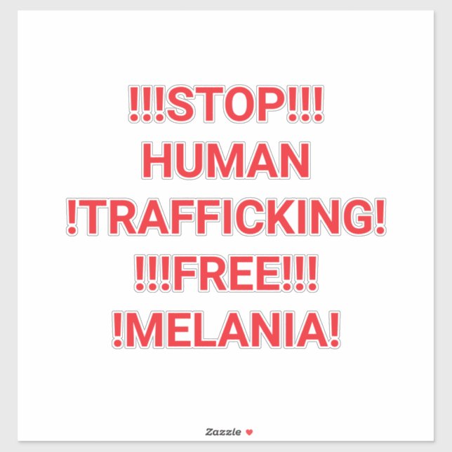 Sticker STOP HUMAN TRAFFICKING Hankamer Artjunkhaus COMIC (Feuille)