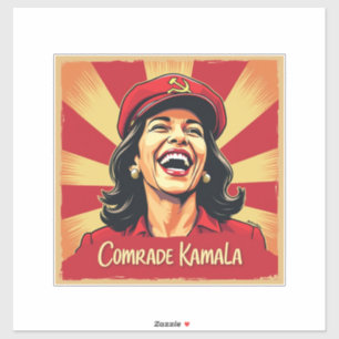 Sticker Stop Kamunism Harris Walz 2024 Camarade Kamala