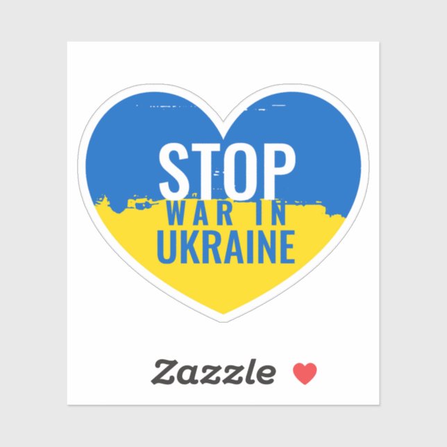Sticker Stop War in Ukraine (Feuille)