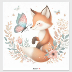 Sticker Storybook Woodland Baby Fox Et Papillon