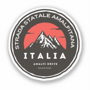 Sticker Strada statale 163 Amalfitana pls italiens