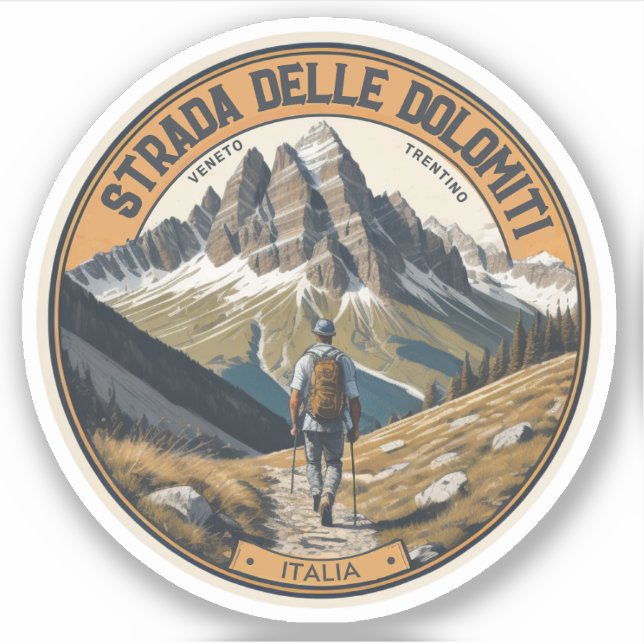 Sticker Strada statale 48 delle Dolomiti (Devant)
