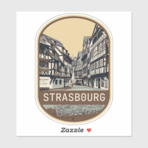Sticker Strasbourg ville France est ma ville natale fière 