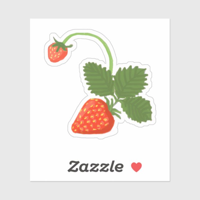 Sticker Strawberries (Feuille)