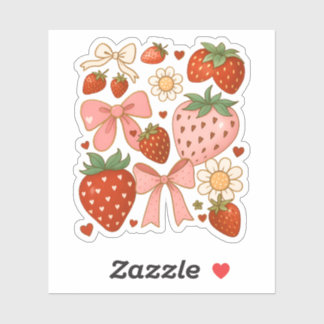 Sticker Strawberry Lovers Cute Fruit Festive