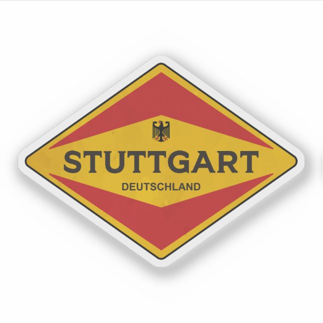 Sticker Stuttgart Allemagne Vintage (Devant)