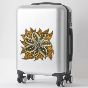 Sticker Style Batik Floral Abstrait africain