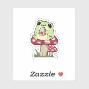 Sticker Style Créatif Mycologie Grenouille Goblincore