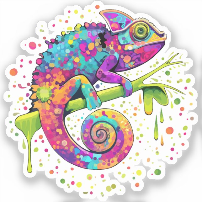 Sticker Style d'aquarelle des teintures Chameleon (Recto)