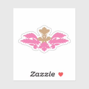 Sticker Style Décor, Rose Chaud, Laiton Antique
