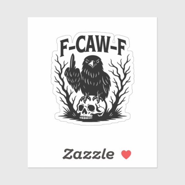 Sticker Style essentiel cool unique F Caw F (Feuille)