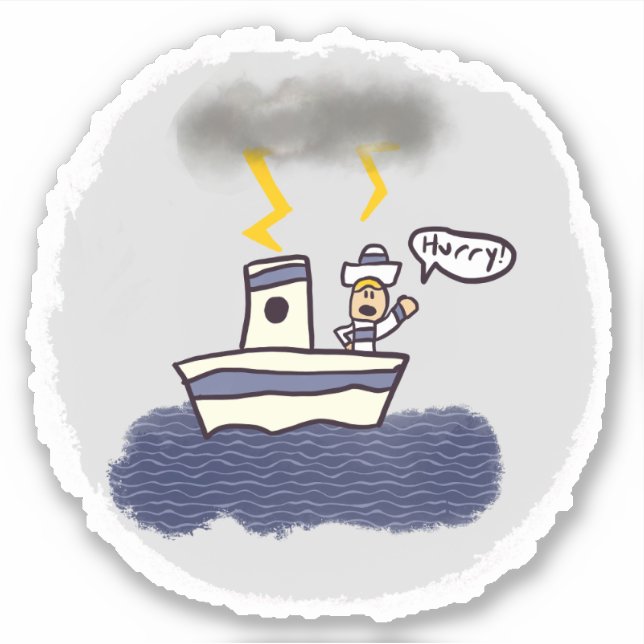 Sticker style livre de la bande dessinée Sailor St (Devant)