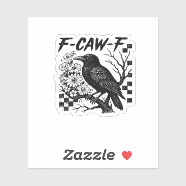Sticker Style tendance drôle essentiel F Caw F (Feuille)