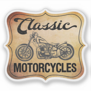 Sticker Style Vintage moto classique