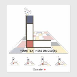 Sticker Sublime néoplasticisme Art Monogramme. Lettre L