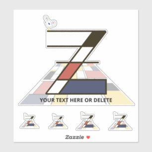 Sticker Sublime néoplasticisme Art Monogramme. Lettre Z