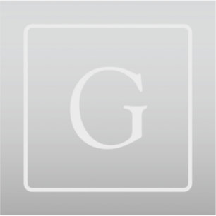 Sticker Subtil Gray Gradient Nom de famille Monogramme