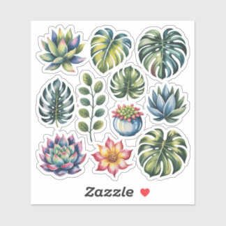 Sticker Succulent Garden Watercolor