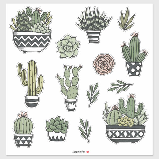 STICKER SUCCULENTS (Feuille)