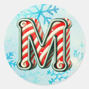 Sticker sucre de canne Noël "M", Festive Stripes