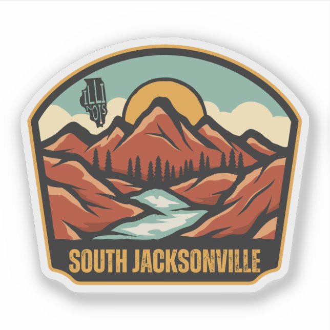 Sticker Sud Jacksonville, Illinois  (Devant)